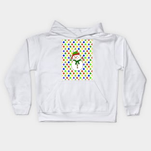 HAPPY Holidays Whimsical Snowman Kids Hoodie